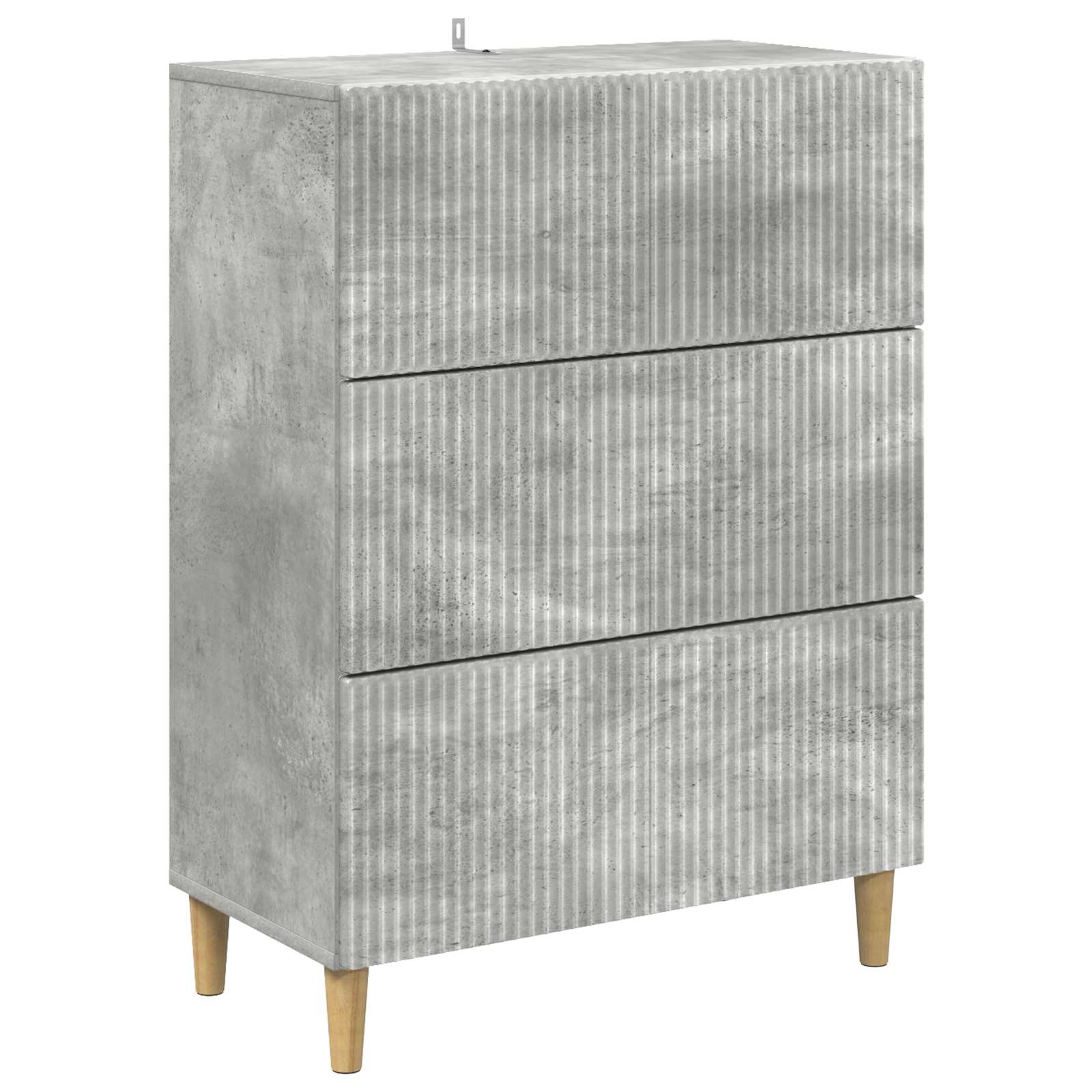 vidaXL Dulap cu sertare Gri Beton 66 x 34,5 x 90 cm Lemn prelucrat