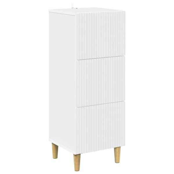 vidaXL Sahtlib&uuml;roo Valge 33 x 34,5 x 90 cm Tehispuit