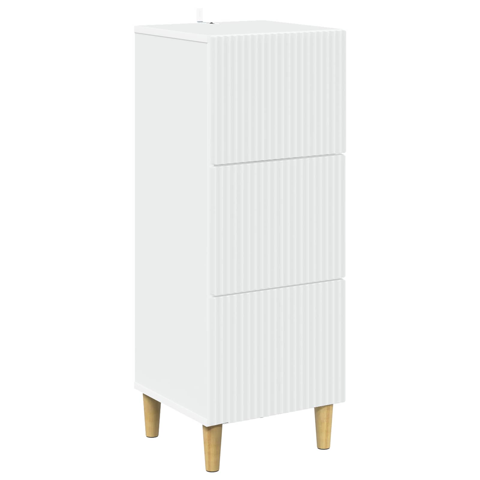 vidaXL Dulap cu sertare Alb 33 x 34,5 x 90 cm Lemn prelucrat