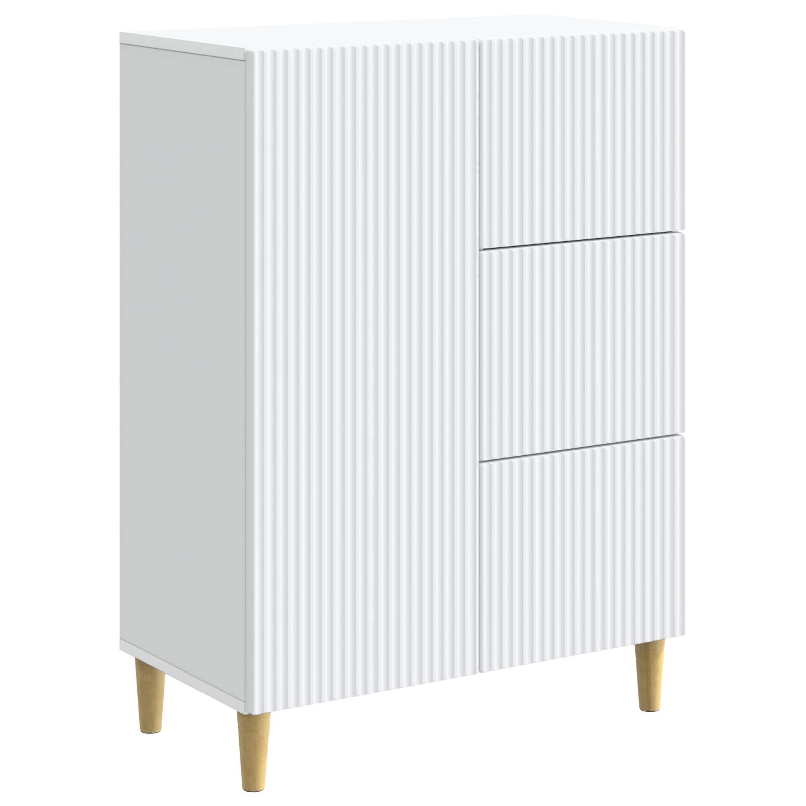 vidaXL Bufet cu sertar Alb 66 x 34,5 x 90 cm Lemn prelucrat