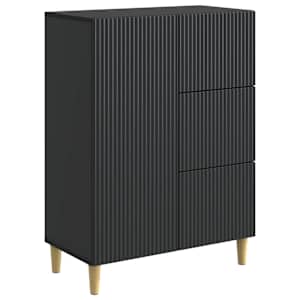 Servírovací skříň Černá 66 x 34,5 x 90 cm Kompozitní dřevo - obrázek 1