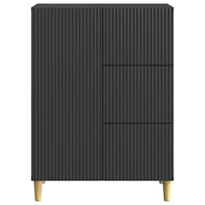 Servírovací skříň Černá 66 x 34,5 x 90 cm Kompozitní dřevo - obrázek 4