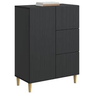 Servírovací skříň Černá 66 x 34,5 x 90 cm Kompozitní dřevo - obrázek 2