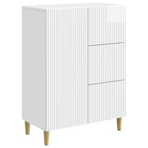 Servírovací skříň Bílá s vysokým leskem 66 x 34,5 x 90 cm - obrázek 1