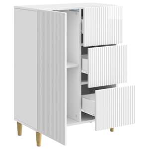 Servírovací skříň Bílá s vysokým leskem 66 x 34,5 x 90 cm - obrázek 3
