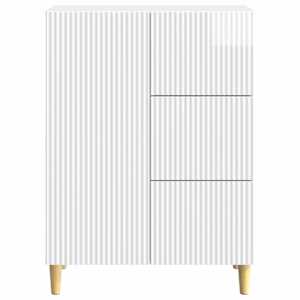 Servírovací skříň Bílá s vysokým leskem 66 x 34,5 x 90 cm - obrázek 4