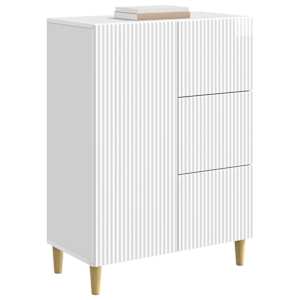 Servírovací skříň Bílá s vysokým leskem 66 x 34,5 x 90 cm - obrázek 2