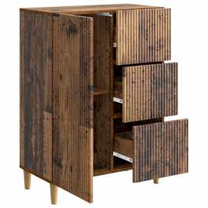 Servírovací skříň se zásuvkou Staré dřevo 66 x 34,5 x 90 cm - obrázek 3