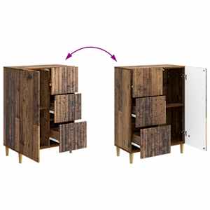 Servírovací skříň se zásuvkou Staré dřevo 66 x 34,5 x 90 cm - obrázek 8