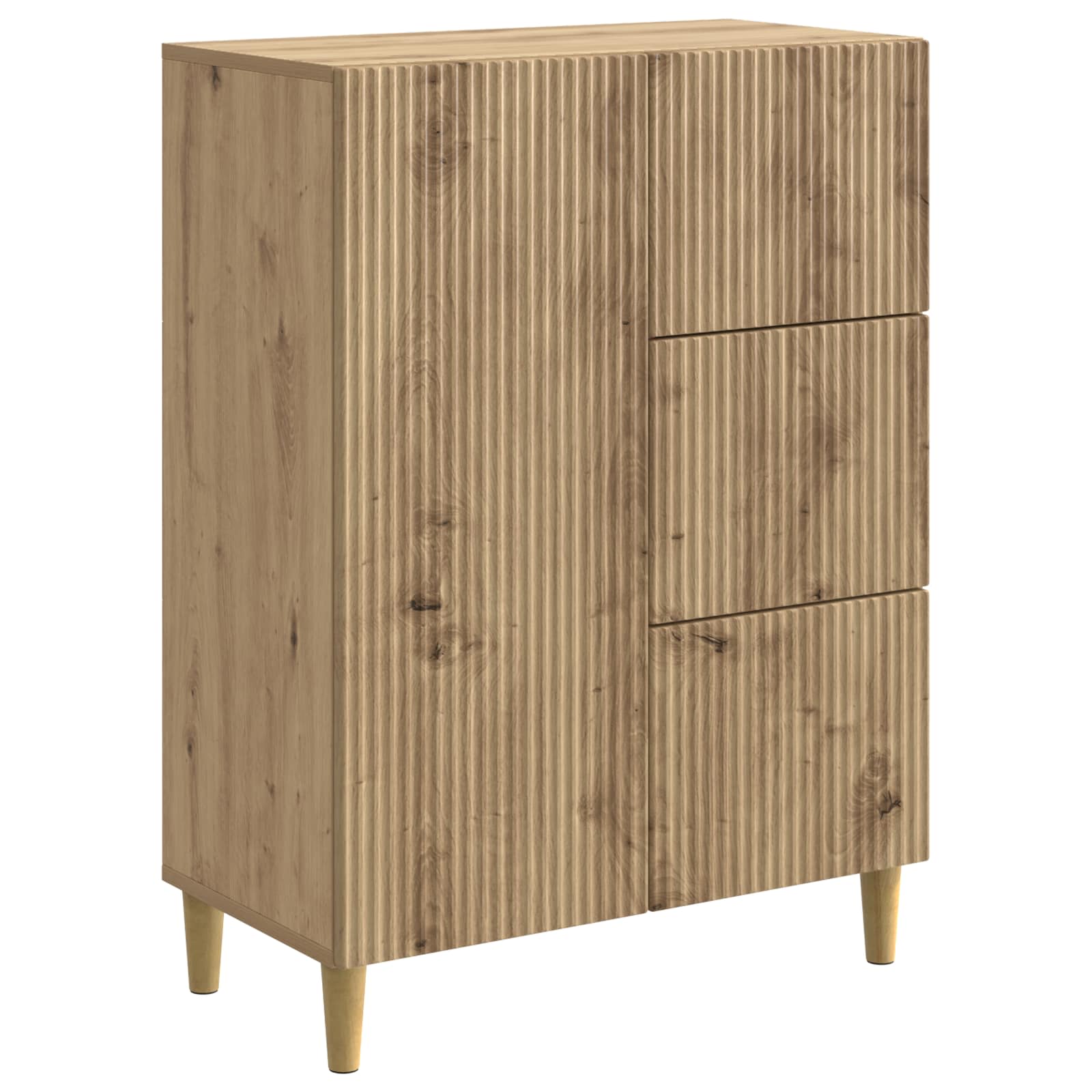 vidaXL Sideboard Artisan-Eiche 66 x 34,5 x 90 cm Holzwerkstoff
