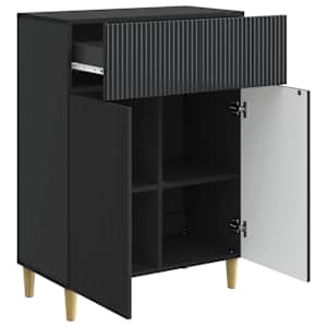 Servírovací skříň Černá 66 x 34,5 x 90 cm Kompozitní dřevo - obrázek 3