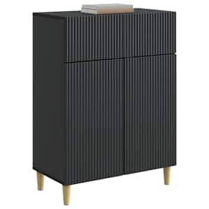 Servírovací skříň Černá 66 x 34,5 x 90 cm Kompozitní dřevo - obrázek 2
