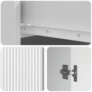 Servírovací skříň Bílá s vysokým leskem 66 x 34,5 x 90 cm - obrázek 7
