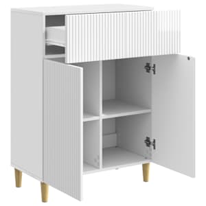 Servírovací skříň Bílá s vysokým leskem 66 x 34,5 x 90 cm - obrázek 3
