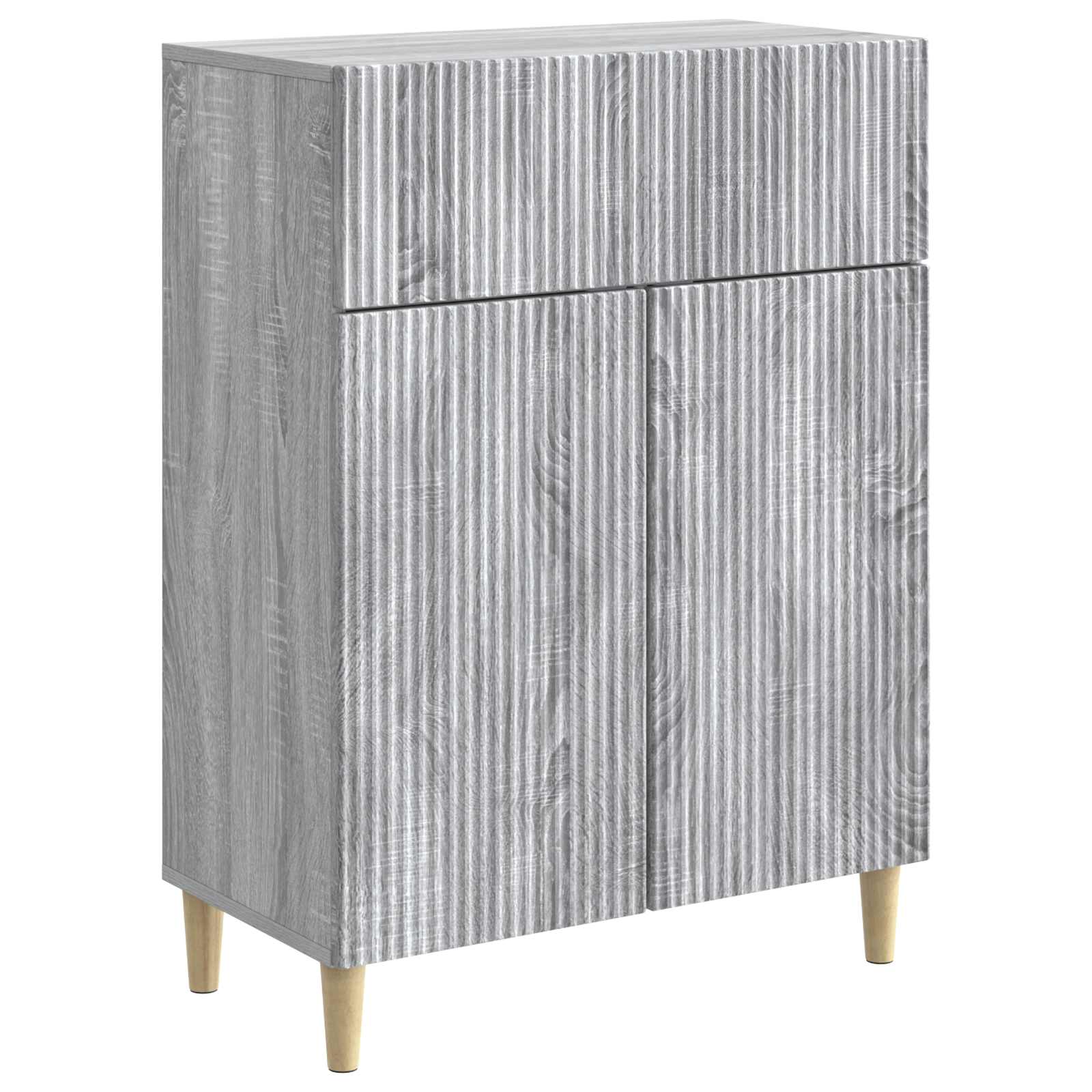 vidaXL Bufet cu sertar Sonoma gri 66 x 34,5 x 90 cm Lemn prelucrat