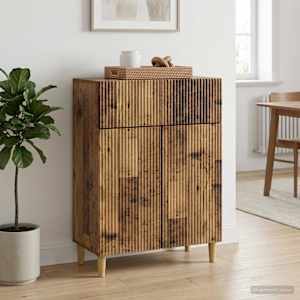 Servírovací skříň se zásuvkou Staré dřevo 66 x 34,5 x 90 cm - obrázek 1