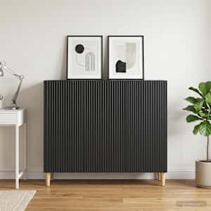 Servírovací skříň Černá 89 x 34,5 x 80 cm Kompozitní dřevo - obrázek 4
