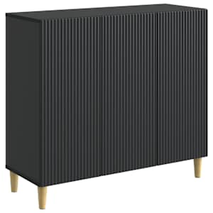 Servírovací skříň Černá 89 x 34,5 x 80 cm Kompozitní dřevo - obrázek 2