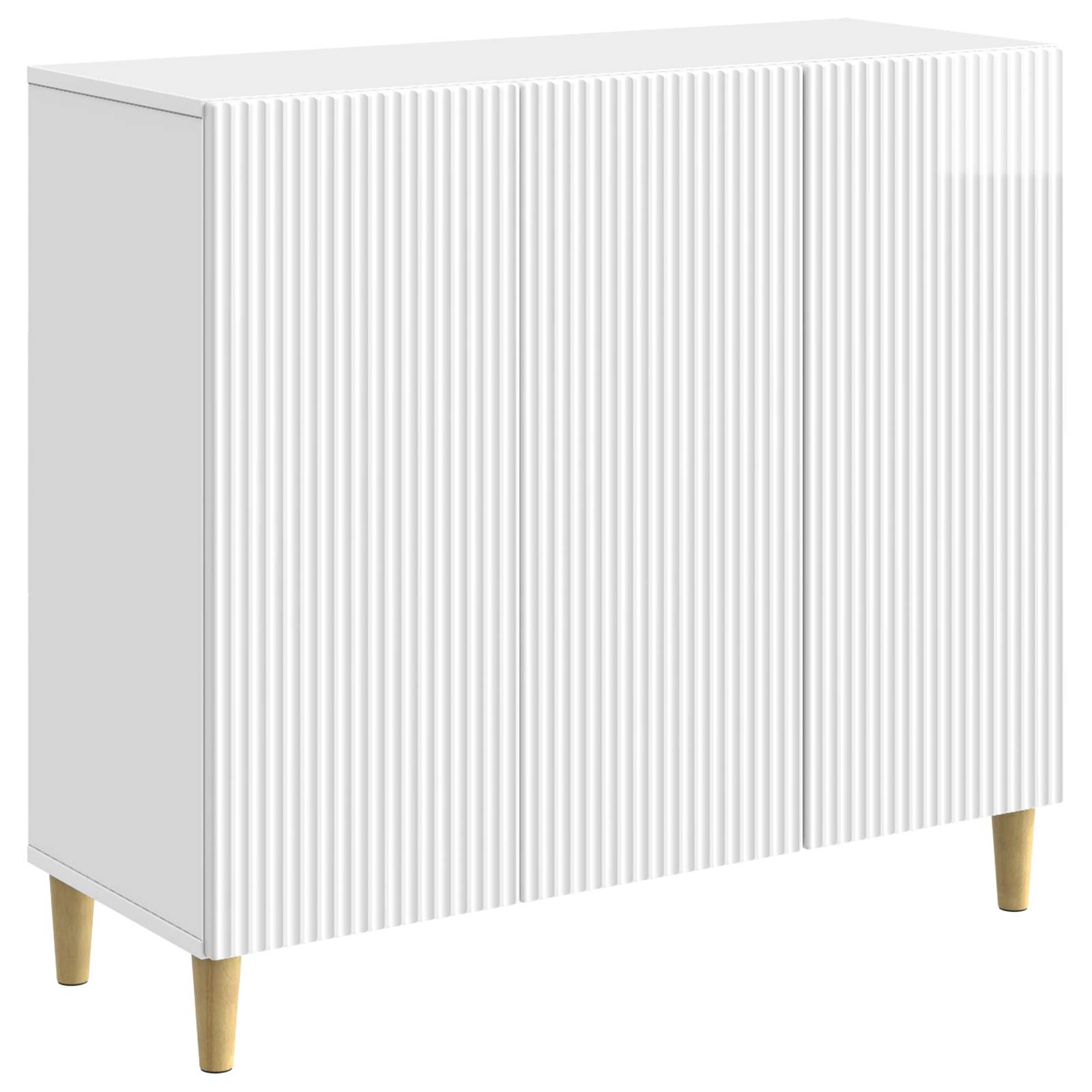 vidaXL Bufet Alb foarte lucios 89 x 34,5 x 80 cm Lemn prelucrat