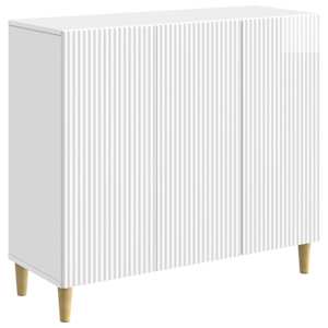 Servírovací skříň Bílá s vysokým leskem 89 x 34,5 x 80 cm - obrázek 1