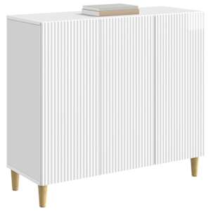 Servírovací skříň Bílá s vysokým leskem 89 x 34,5 x 80 cm - obrázek 2