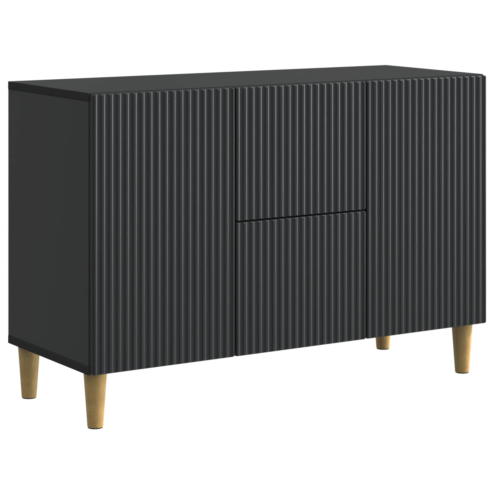 vidaXL Bufet cu sertar Negru 89 x 34,5 x 60 cm Lemn prelucrat