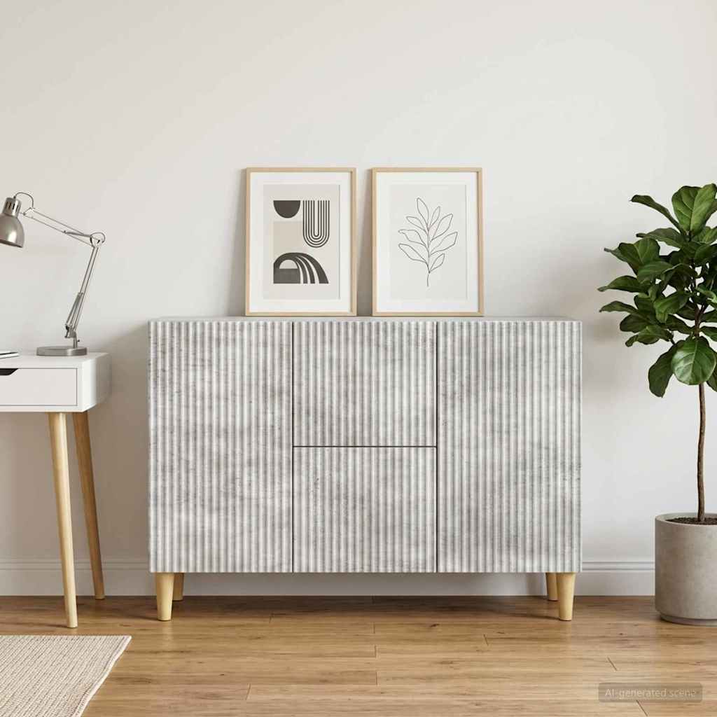 vidaXL Sivupöytä Betoninharmaa 89 x 34,5 x 60 cm Tekninen puu