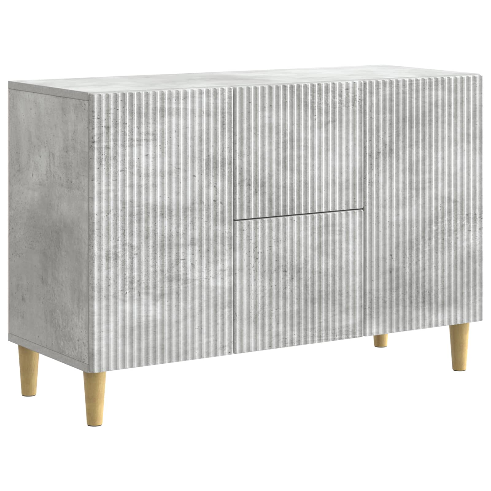 vidaXL Bufet cu sertar Gri Beton 89 x 34,5 x 60 cm Lemn prelucrat