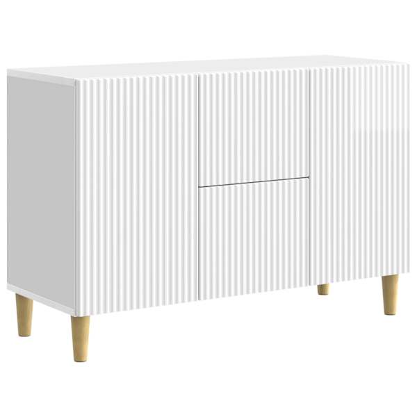 vidaXL K&otilde;ide K&otilde;rgl&auml;ikega valge 89 x 34,5 x 60 cm Tehispuit