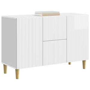 Servírovací skříň Bílá s vysokým leskem 89 x 34,5 x 60 cm - obrázek 3