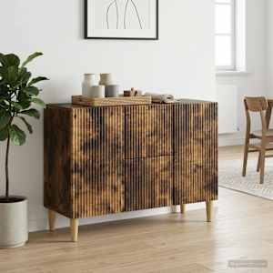 Servírovací skříň se zásuvkou Kouřový dub 89 x 34,5 x 60 cm - obrázek 1