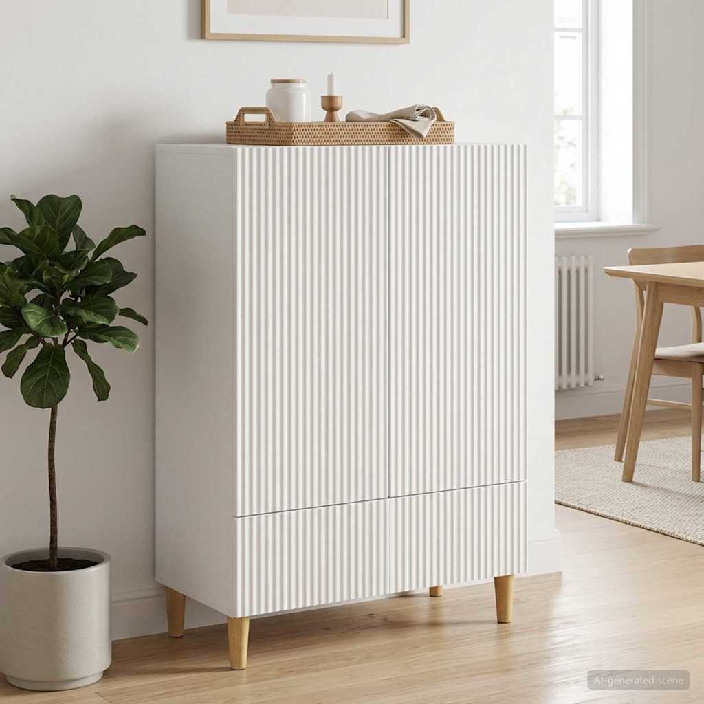 vidaXL Bufet Alb 66 x 34,5 x 95 cm Lemn prelucrat