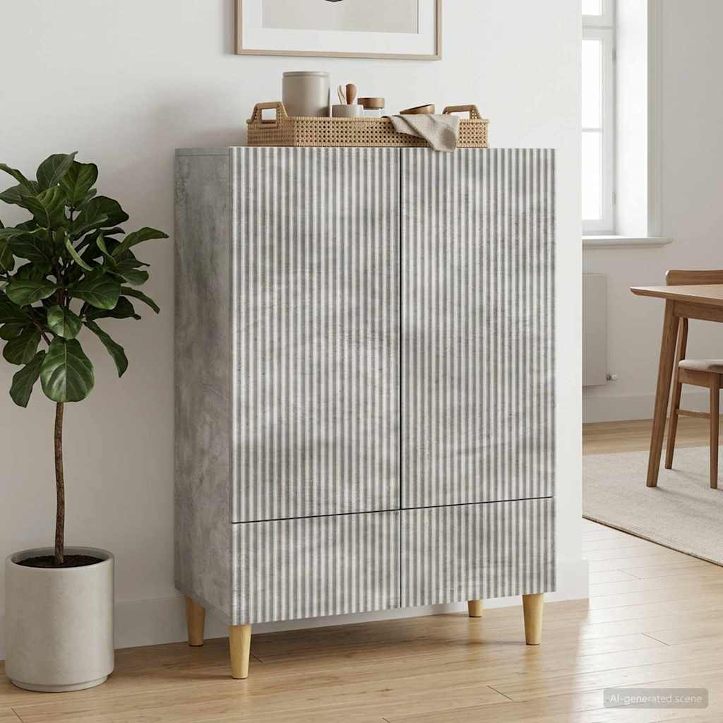 vidaXL Sivupöytä Betoninharmaa 66 x 34,5 x 95 cm Tekninen puu