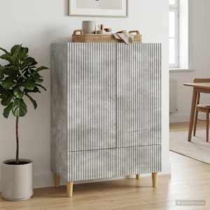 Servírovací skříň se zásuvkou Betonově šedá 66 x 34,5 x 95 cm - obrázek 1