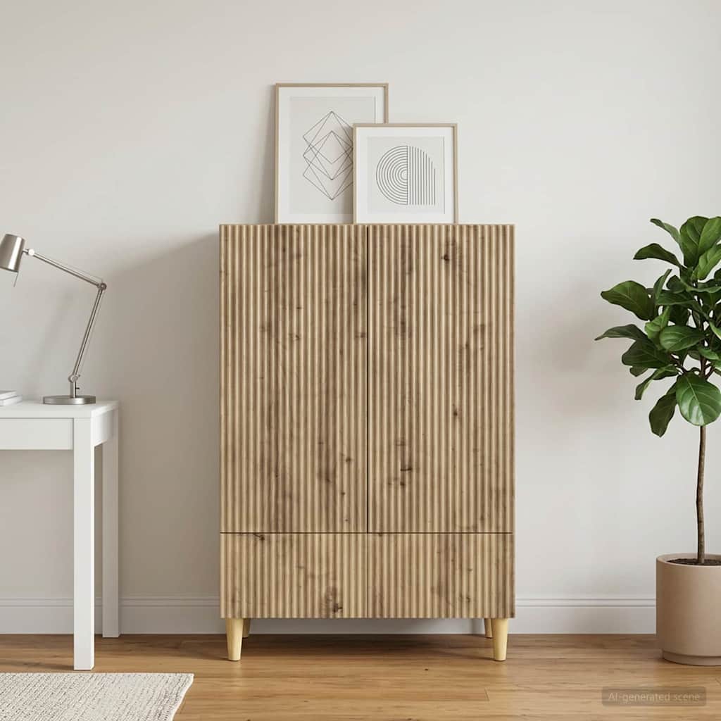 vidaXL Sideboard Artisan-Eiche 66 x 34,5 x 95 cm Holzwerkstoff
