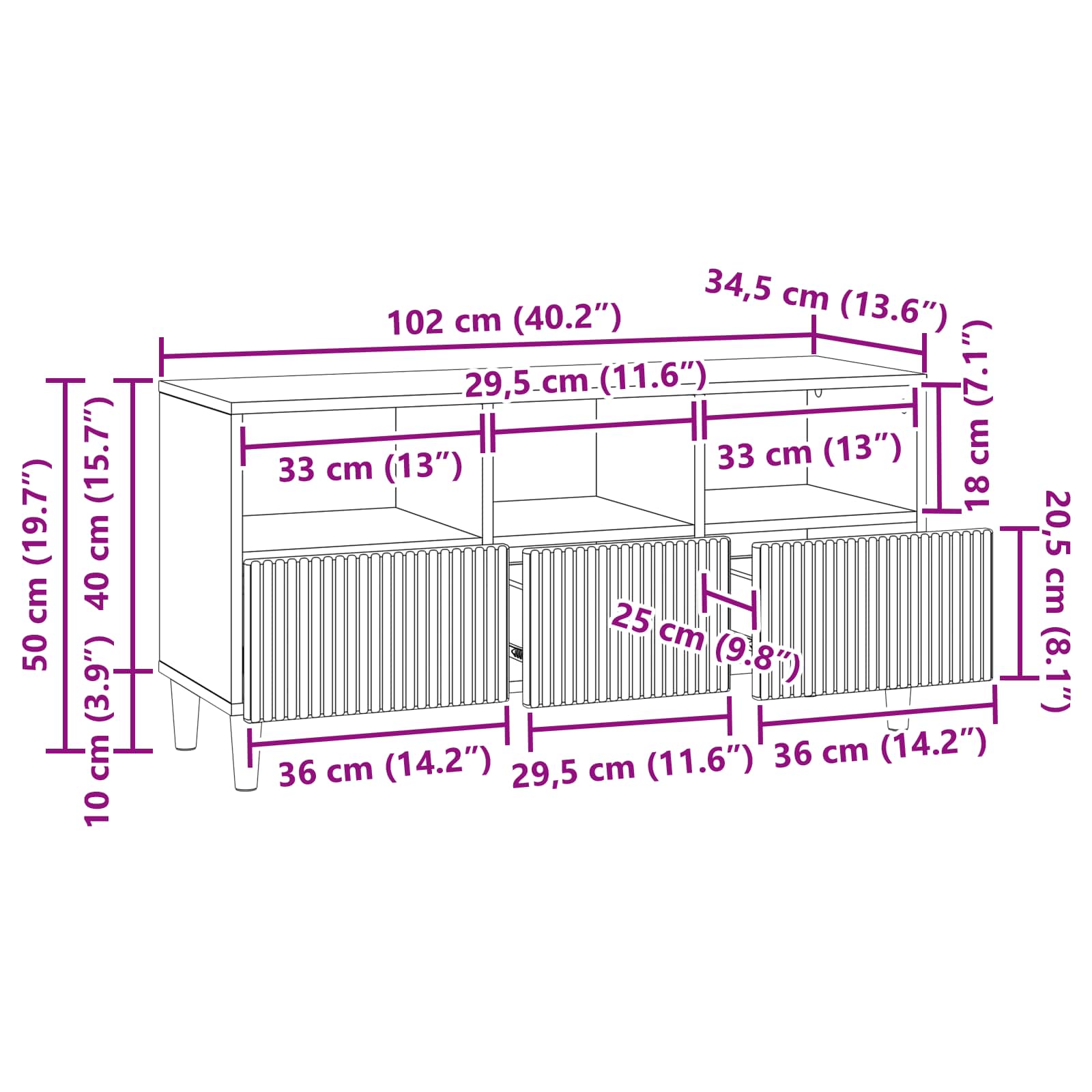 TV Cabinet size guide