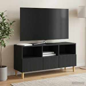 TV omarica s predalom Črna 102 x 34,5 x 50 cm Inženirski les