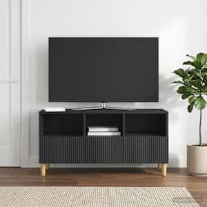 TV omarica s predalom Črna 102 x 34,5 x 50 cm Inženirski les