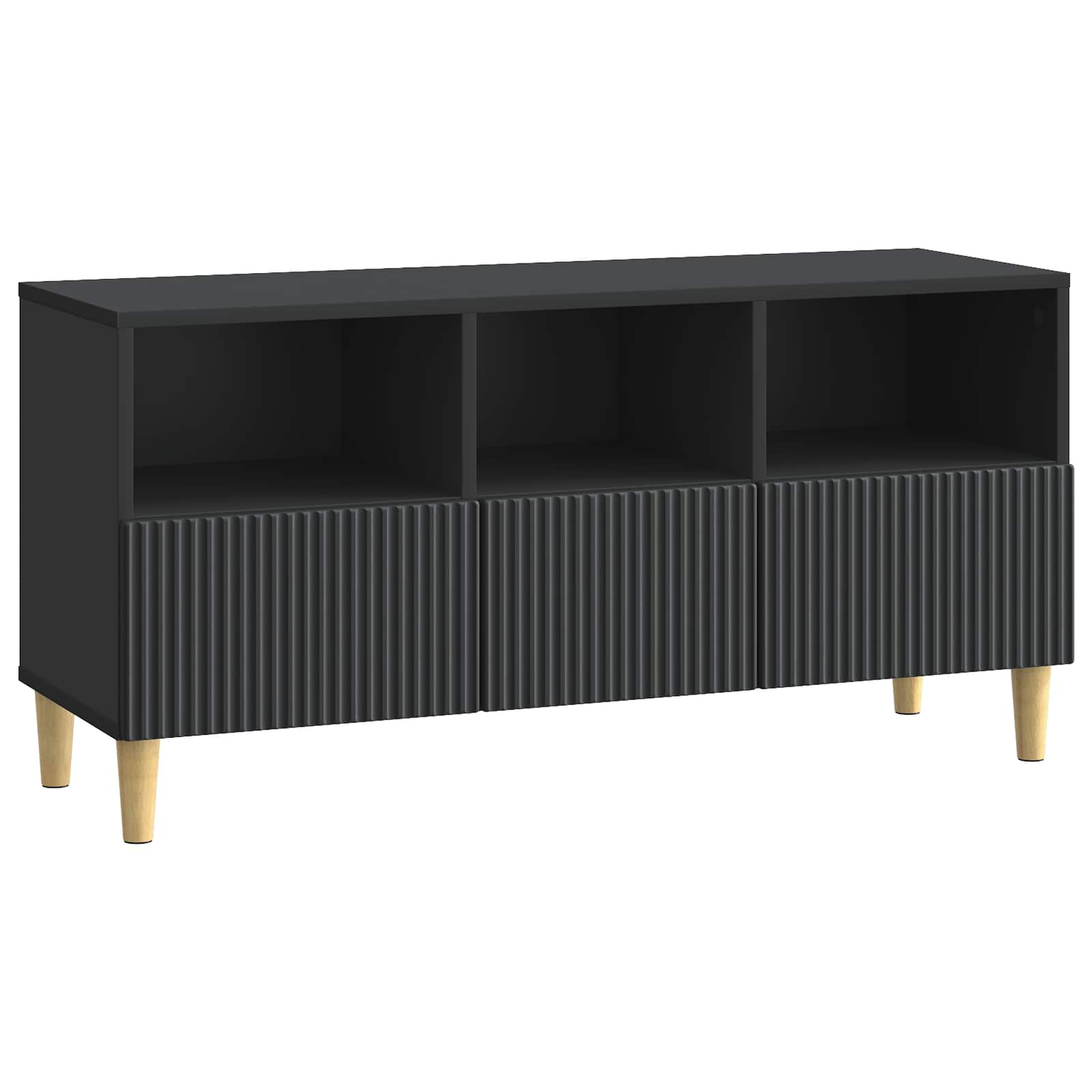 vidaXL Cabinet TV cu sertar Negru 102 x 34,5 x 50 cm Lemn prelucrat