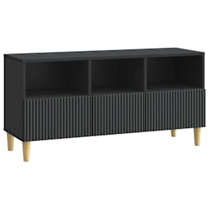 TV omarica s predalom Črna 102 x 34,5 x 50 cm Inženirski les