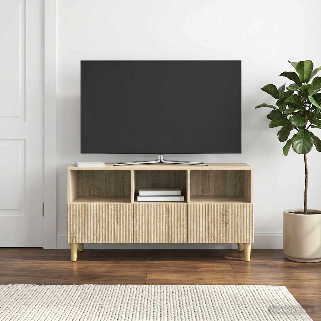 vidaXL TV-kaappi Sonoma-tammi 102 x 34,5 x 50 cm Tekninen puu