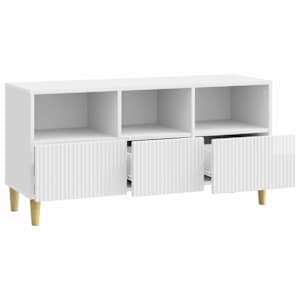 Televizní skříň Bílá s vysokým leskem 102 x 34,5 x 50 cm - obrázek 3