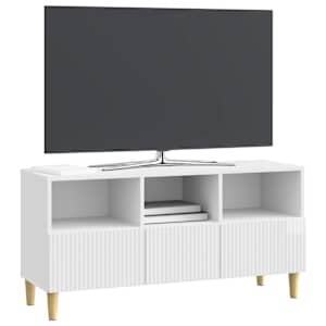 Televizní skříň Bílá s vysokým leskem 102 x 34,5 x 50 cm - obrázek 2