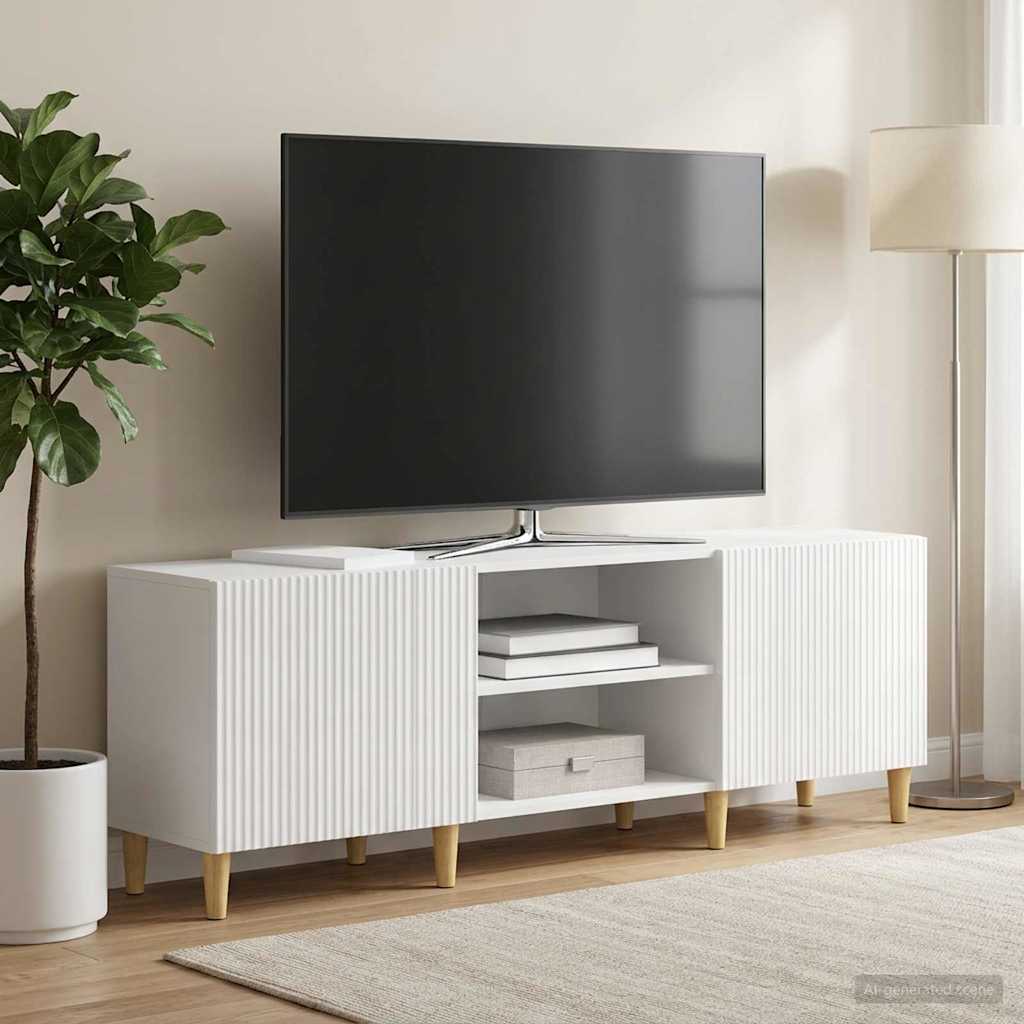 vidaXL Cabinet TV Alb foarte lucios 150 x 31 x 50 cm Lemn prelucrat