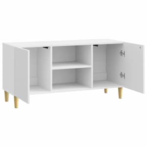 Televizní skříň Bílá s vysokým leskem 102 x 34,5 x 50 cm - obrázek 3