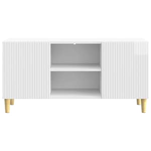 Televizní skříň Bílá s vysokým leskem 102 x 34,5 x 50 cm - obrázek 4