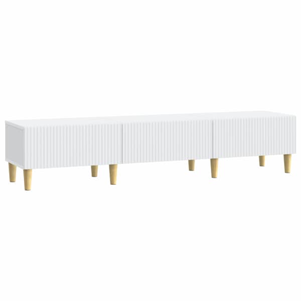 vidaXL Telerikapp sahtliga Valge 147 x 34,5 x 30 cm Tehispuit