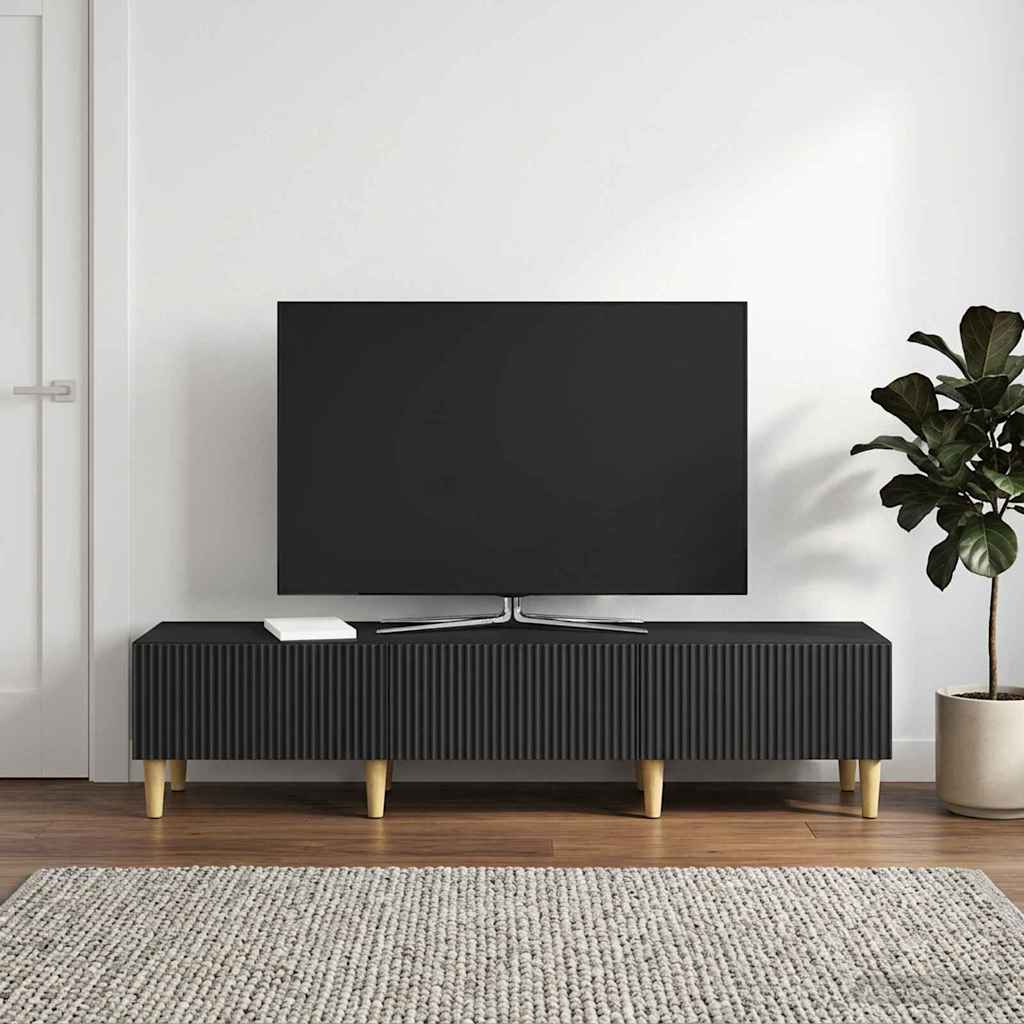 TV-kaappi laatikon kanssa Musta 147 x 34,5 x 30 cm Tekninen puu