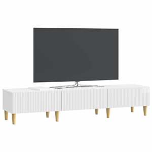 Televizní skříň Bílá s vysokým leskem 147 x 34,5 x 30 cm - obrázek 3