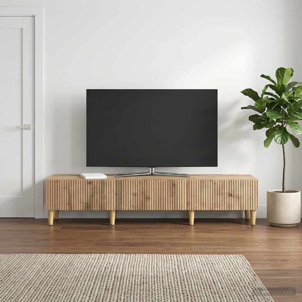 TV-kaappi Artisaanitammi 147 x 34,5 x 30 cm Tekninen puu - Image 4